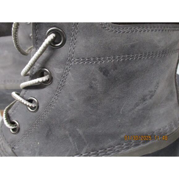 USED Sperry Men\'s Cheyanne Lace Rain Boot ,Grey/black/gum-Size 10